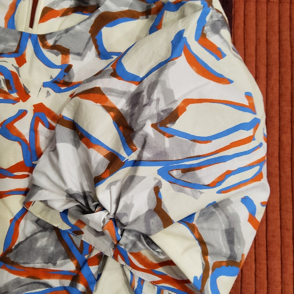 COS Printed Draped Sleeve Mini Dress Size 8 - Picture 6 of 15